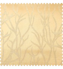 Gold color natural designs texture finished surface sea plants flowing pattern polyester main curtain